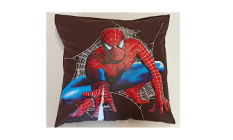 Detská obliečka na vankúš 40x40 cm - Spiderman / tmavo hnedá