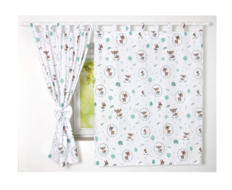Detské závesy - 120x160 cm srneček - biela
