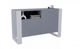 Komoda Aspect šedá-biela