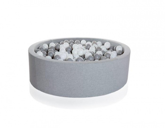Suchý bazén šedý 90/40 cm + 200 loptičiek