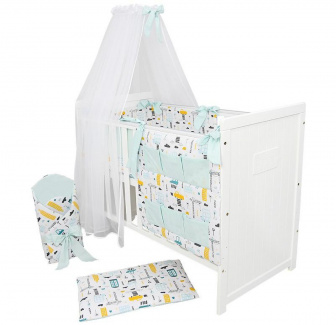 Postieľka s kompletnou výbavou auto