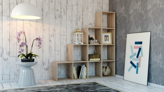 Regál, knihovna Vistana 4 - dub sonoma