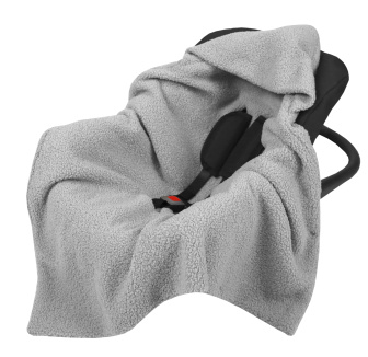 Zavinovacia deka do autosedačky - sivá