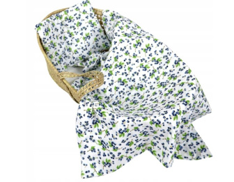 Vankúšik + deka do kočíka mušelín - čučoriedky