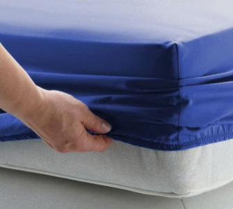 Jersey plachta s gumkou 180x200 cm ECONOMY - tmavo modrá