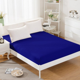 Jersey plachta s gumkou 160/200 cm ECONOMY - tmavo modrá