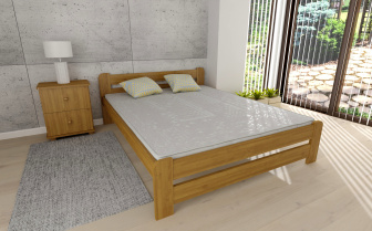 Posteľ masív Union - JELŠA 140 x 200 cm + rošt ZADARMO