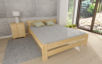 Posteľ masív Union - PRÍRODNÁ 140 x 200 cm + rošt ZADARMO