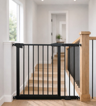 Zábrana Pupyhou 70-77 cm - dvere/schody - čierna
