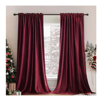 Záves Velvet 140/250 cm s gumkou - bordó