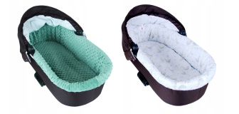 Obojstranné polstrovanie do korbičky + matrac - Husičky