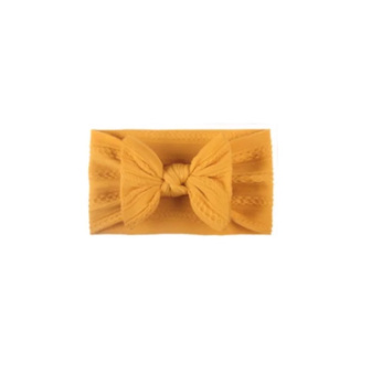 Detská čelenka s mašľou - žltá