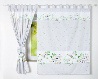 Detské závesy 120x160 cm - koala šedá