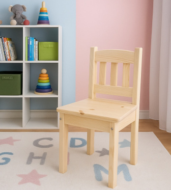 Detská lavica z masívu borovice