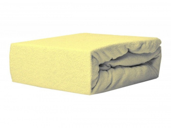 Plachta froté LUX s gumka 160/70 cm - žltá
