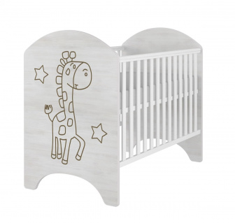 Postieľka s gravírom - žirafka